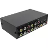 InLine AV-kytkin manuaalinen 4-porttinen 3x RCA IN/OUT Composite musta