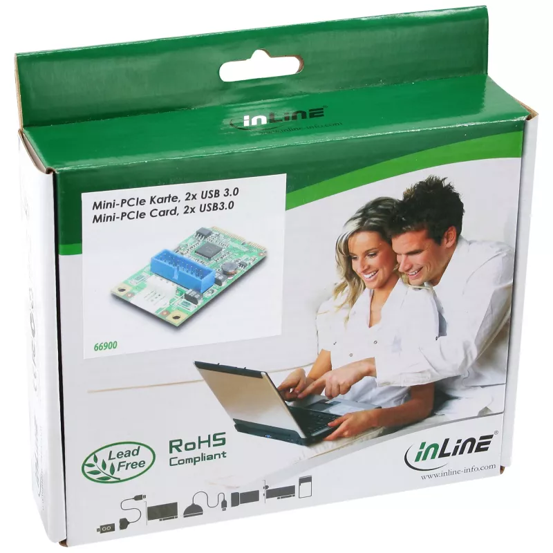 InLine Mini-PCIe-kortti 2x USB 3.0