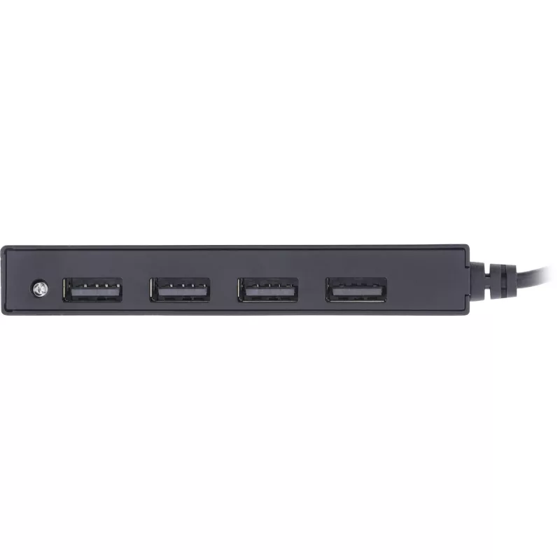 InLine USB 2.0 4-porttinen keskitin, USB-A-uros 4x USB-A-naaras, kaapeli 15cm