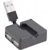 InLine USB 2.0 4-porttinen keskitin, USB-A-uros 4x USB-A-naaras, kaapeli 4cm