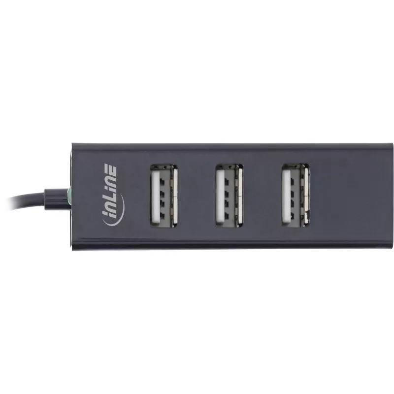 InLine USB 2.0 4-porttinen keskitin, USB-C-uros 4x USB-A-naaras, kaapeli 15cm