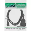 InLine Euro Type C -pistoke jatkojohto uros / naaras, musta, 5m