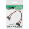 InLine SATA data- ja virtakaapeli SATA 6Gb/s uros / naaras 0,30m