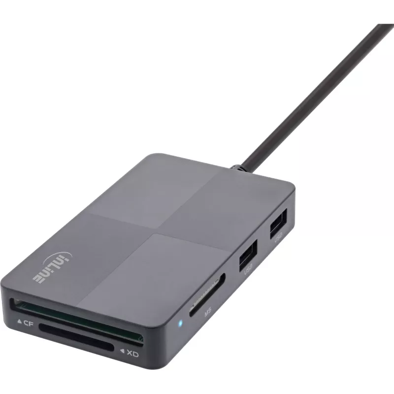 InLine 66772F kortinlukija USB harmaa