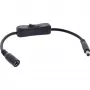 InLine DC-kaapeli kytkimellä, DC-pistoke/liitin 5,5x2,1 mm, AWG 18, musta, 0,20 m