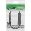 InLine DC-kaapeli kytkimellä, DC-pistoke/liitin 5,5x2,1 mm, AWG 18, musta, 0,20 m