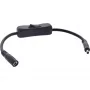InLine DC-kaapeli kytkimellä, DC-pistoke/liitin 4,0x1,7 mm, AWG 18, musta, 0,20 m