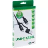 InLine 2-in-1 USB-C-kaapeli + USB-A-adapteri, USB 2.0, 100W, TPE, musta, 2 m