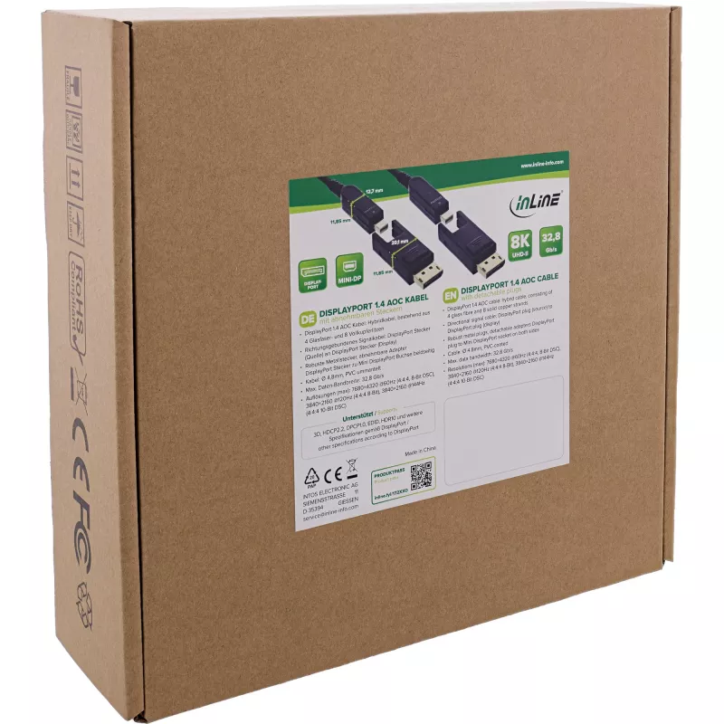 InLine 17230O DisplayPort-kaapeli 30 m Mini DisplayPort / DisplayPort musta