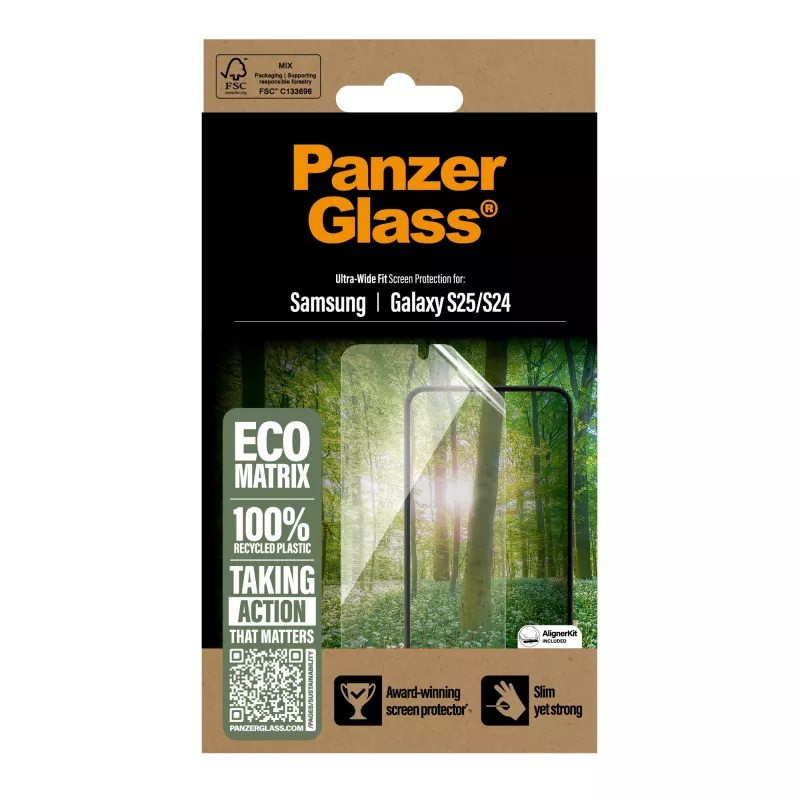 PanzerGlass ® ECO MATRIX näytönsuoja Samsung Galaxy S25 | S24 | Ultra-Wide Fit