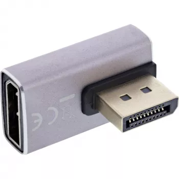 DisplayPort-sukupuolenmuunnin InLine 17291H harmaa musta kultapinnoitettu