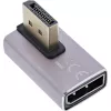 DisplayPort-sukupuolenmuunnin InLine 17291H harmaa musta kultapinnoitettu