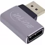 InLine 17291D kaapelin sukupuolenmuunnin DisplayPort harmaa, musta