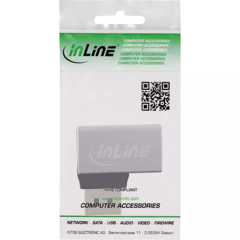 InLine 17291E kaapelin sukupuolenmuunnin DisplayPort harmaa, musta