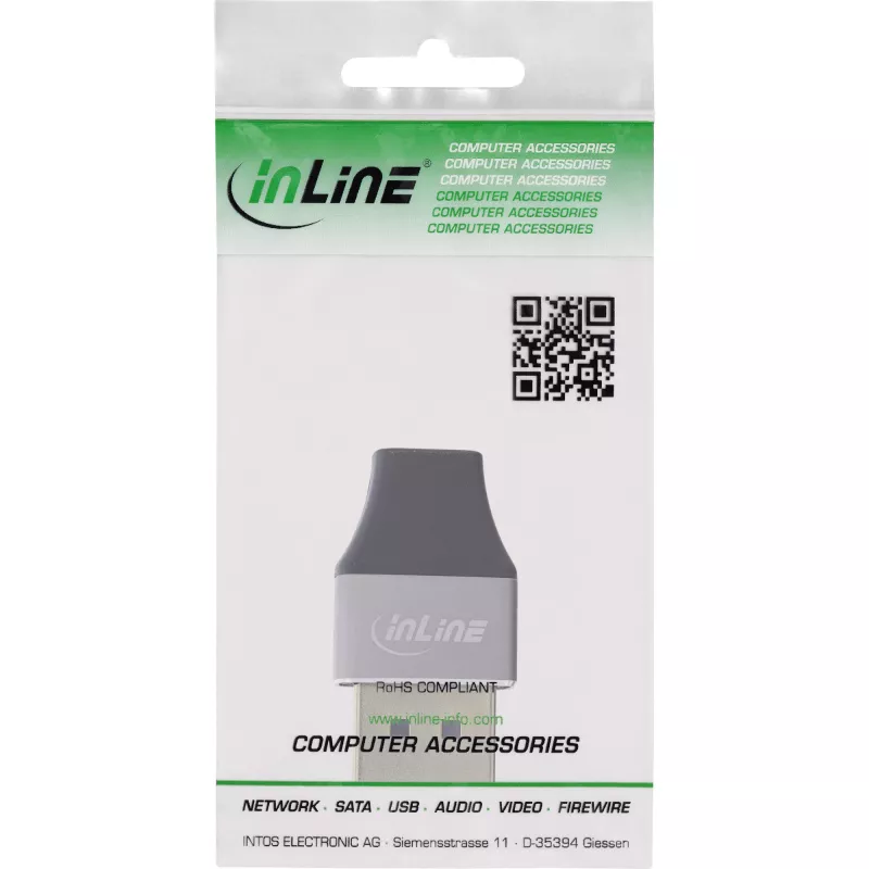 InLine 17291B kaapelisovitin DisplayPort Mini DisplayPort musta, harmaa