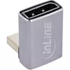 InLine 17291F DisplayPort 1.4 -sovitin, uros/naaras, 90 astetta alas, 8K
