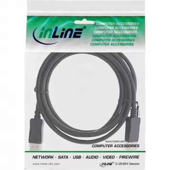 InLine 15322 DisplayPort-kaapeli 2,5 m musta