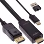 Aktiivinen videomuunnin InLine 17161I 3840x2160 HDMI DisplayPortiin