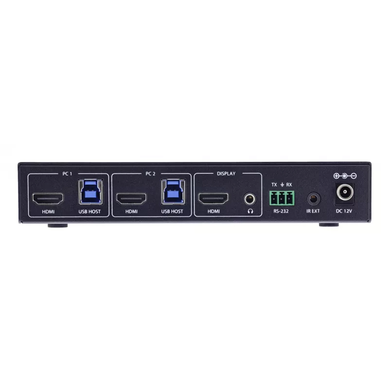 InLine 57885C KVM-kytkin, 2-porttinen, HDMI, 8K@60Hz, USB 3.2, IR:llä ja RS-232:lla
