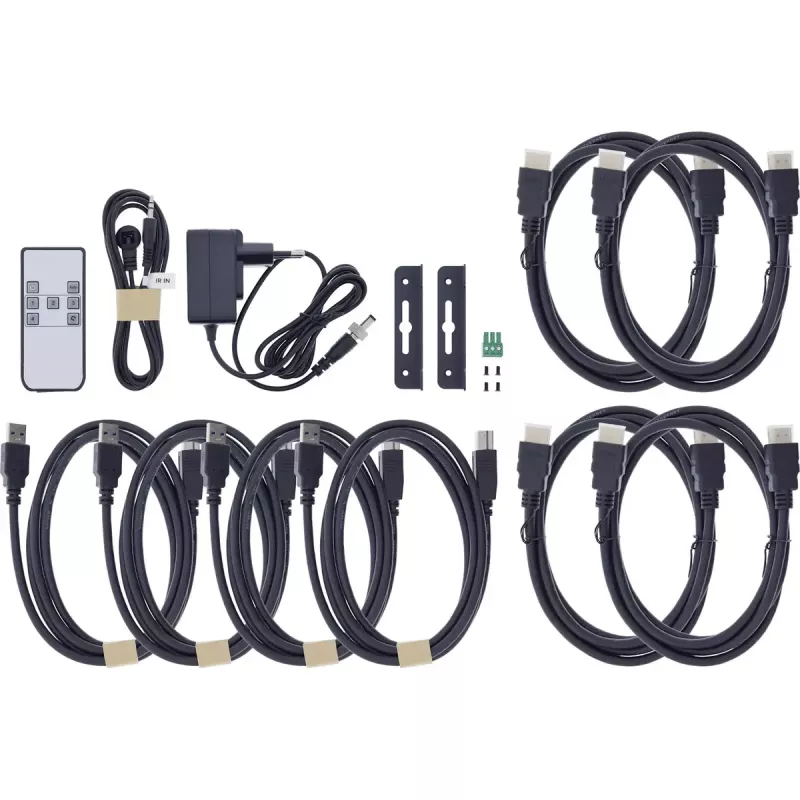 InLine 57885D KVM-kytkin, 4-tieinen, HDMI, 8K@60Hz, USB 3.2, IR:llä ja RS-232:lla