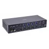 InLine 57885I KVM-kytkin, 4-tieinen, HDMI, 4K60Hz, multiviewer, USB-hubi, musta