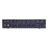 InLine 57885I KVM-kytkin, 4-tieinen, HDMI, 4K60Hz, multiviewer, USB-hubi, musta