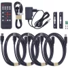 InLine 57885I KVM-kytkin, 4-tieinen, HDMI, 4K60Hz, multiviewer, USB-hubi, musta