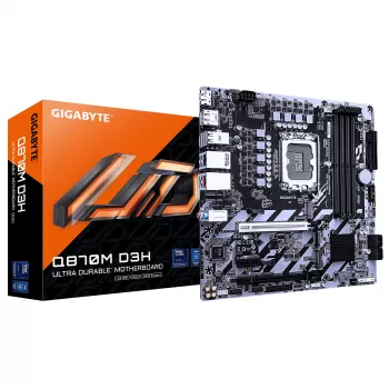 Gigabyte Q870M D3H emolevy, LGA1851, Micro ATX, Q870