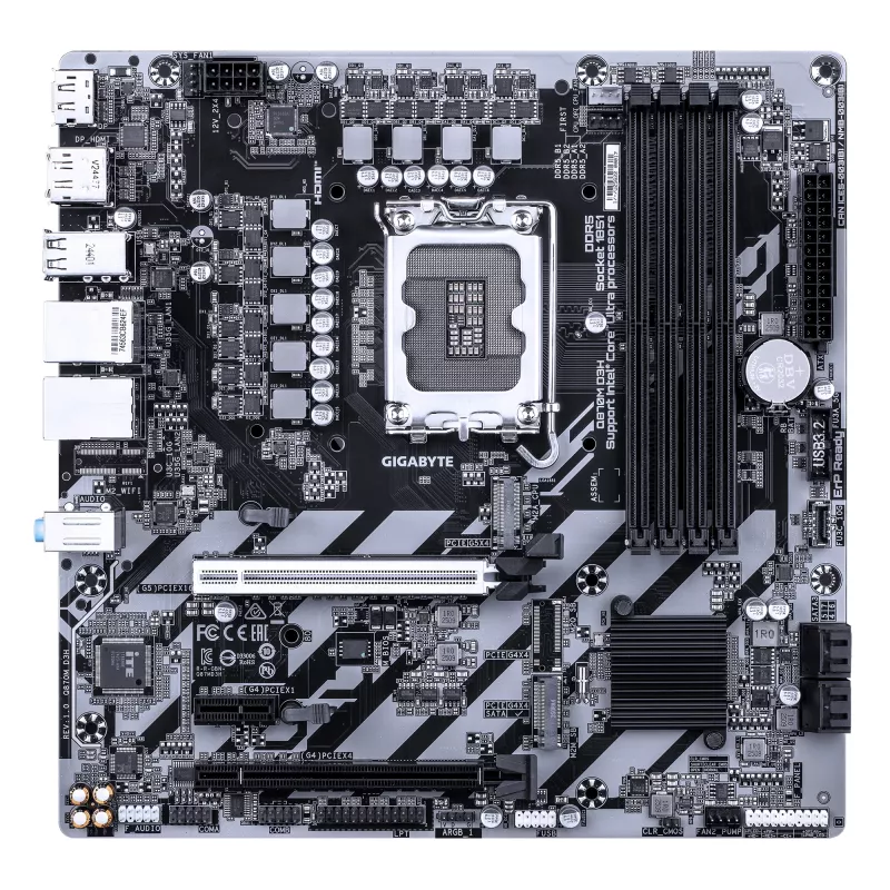 Gigabyte Q870M D3H emolevy, LGA1851, Micro ATX, Q870