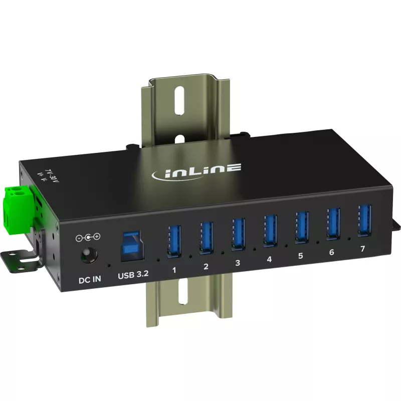 InLine 35396B USB-keskitin USB 3.2 Gen 1 (3.1 Gen 1) Type-B 5000 Mbit/s musta