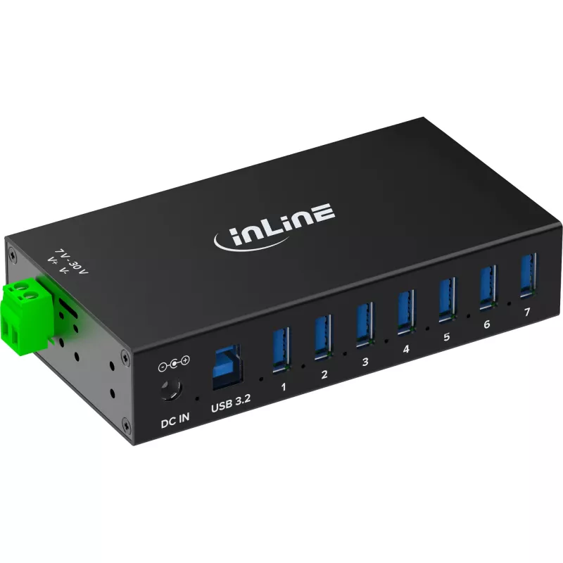 InLine 35396B USB-keskitin USB 3.2 Gen 1 (3.1 Gen 1) Type-B 5000 Mbit/s musta