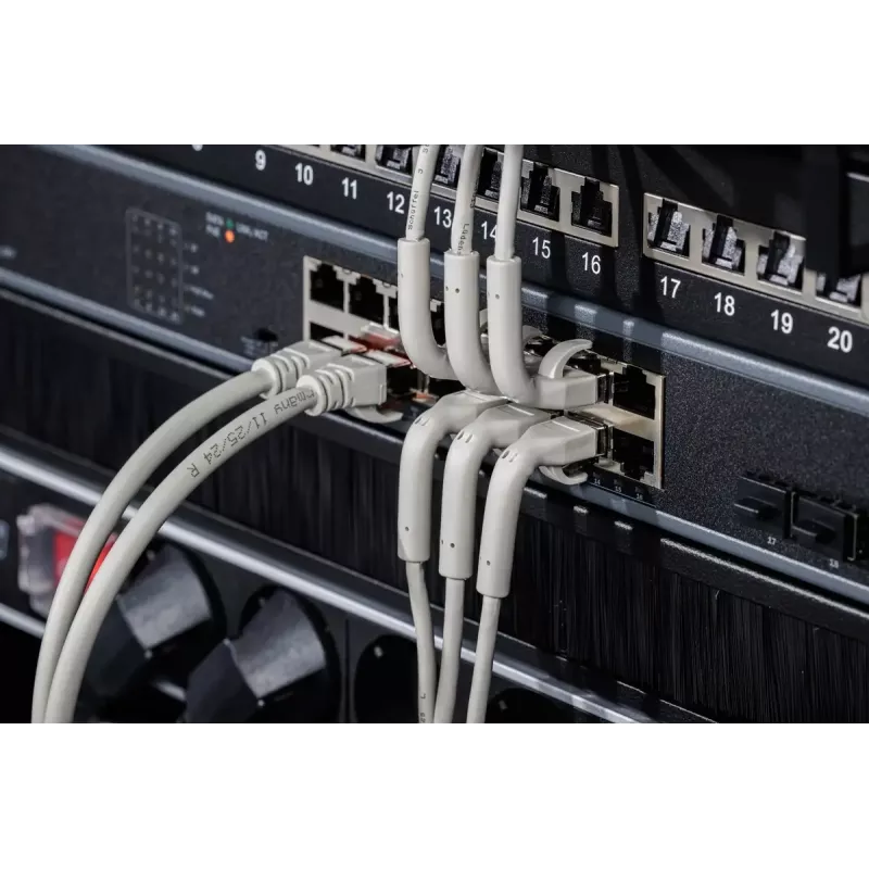 Digitus CAT 6A F-FTP taipuisa verkkokaapeli kupari 0,5 m harmaa