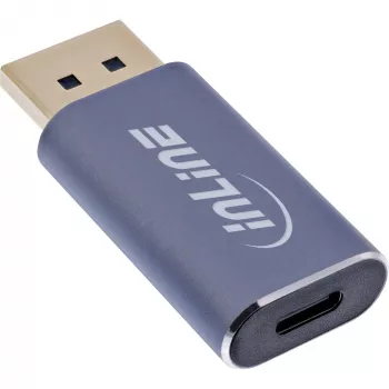 InLine 64107I videokaapeli-adapteri USB Type-C DisplayPort harmaa