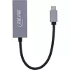 InLine 33380Q RJ-45 adapteri USB Type-C uros 1 Gbit/s harmaa