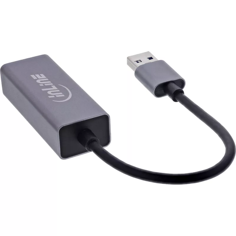 InLine 33380P liitäntäkortit/adapterit RJ-45 USB Type-A uros 1 Gbit/s