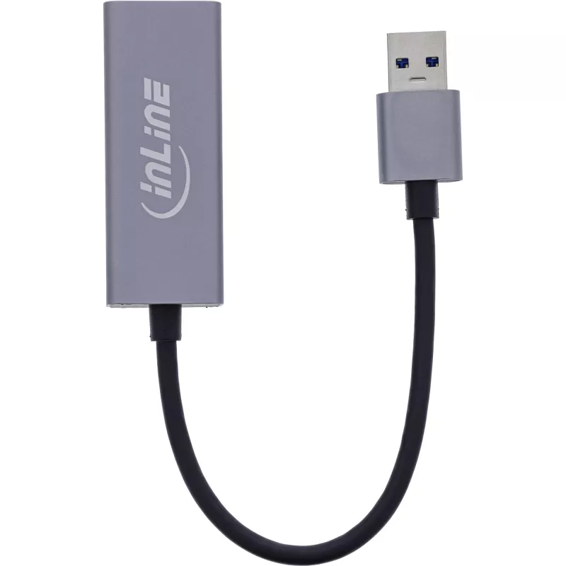 InLine 33380P liitäntäkortit/adapterit RJ-45 USB Type-A uros 1 Gbit/s