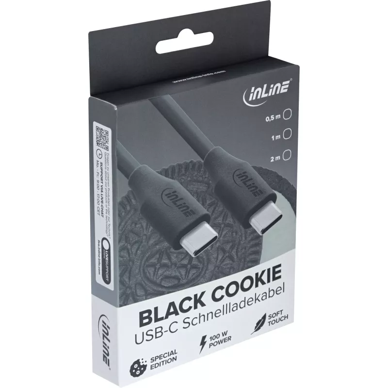USB-kaapeli InLine 35892 2 m USB-C musta USB 2.0 0,48 Gbit/s