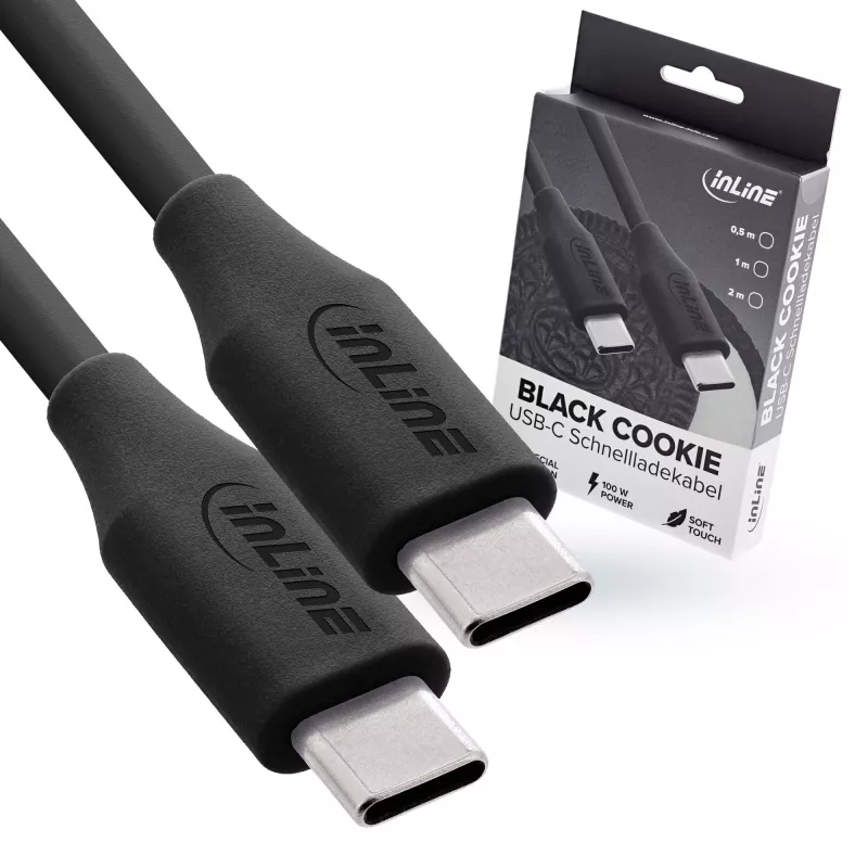 InLine 35891 USB-kaapeli USB 2.0 1 m USB-C musta