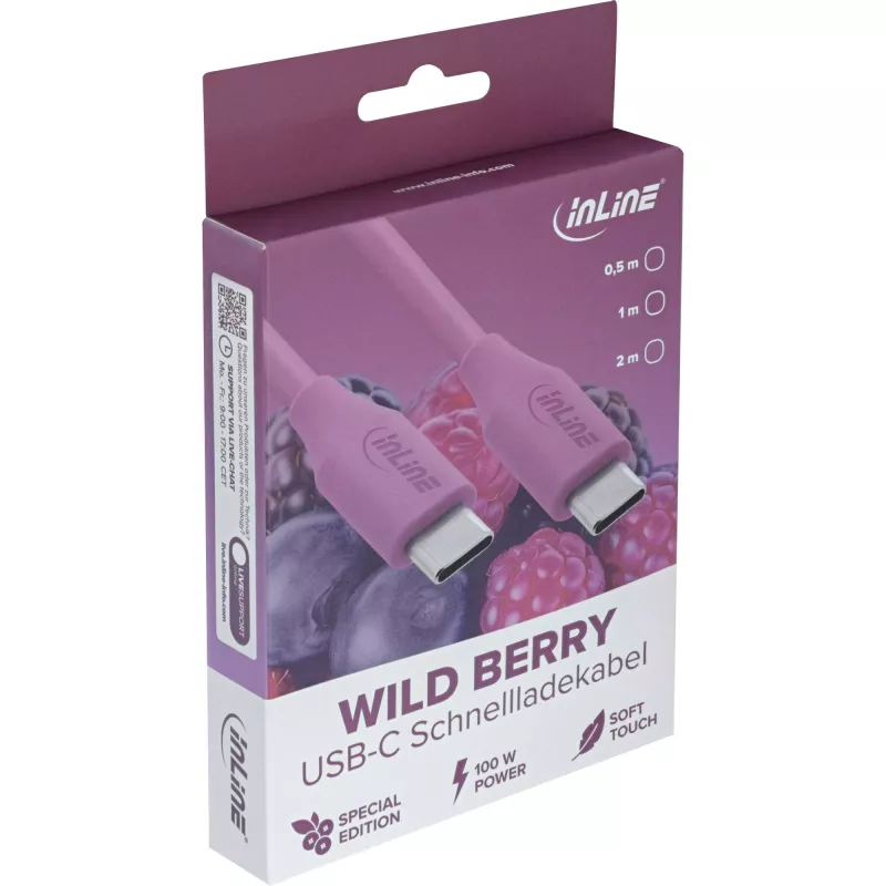 InLine 35895P USB-kaapeli USB 2.0 0,5 m USB C violetti