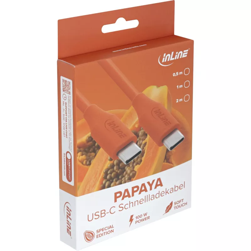 USB-kaapeli InLine 35895O 0,5 m USB-C oranssi USB 2.0 0,48 Gbit/s