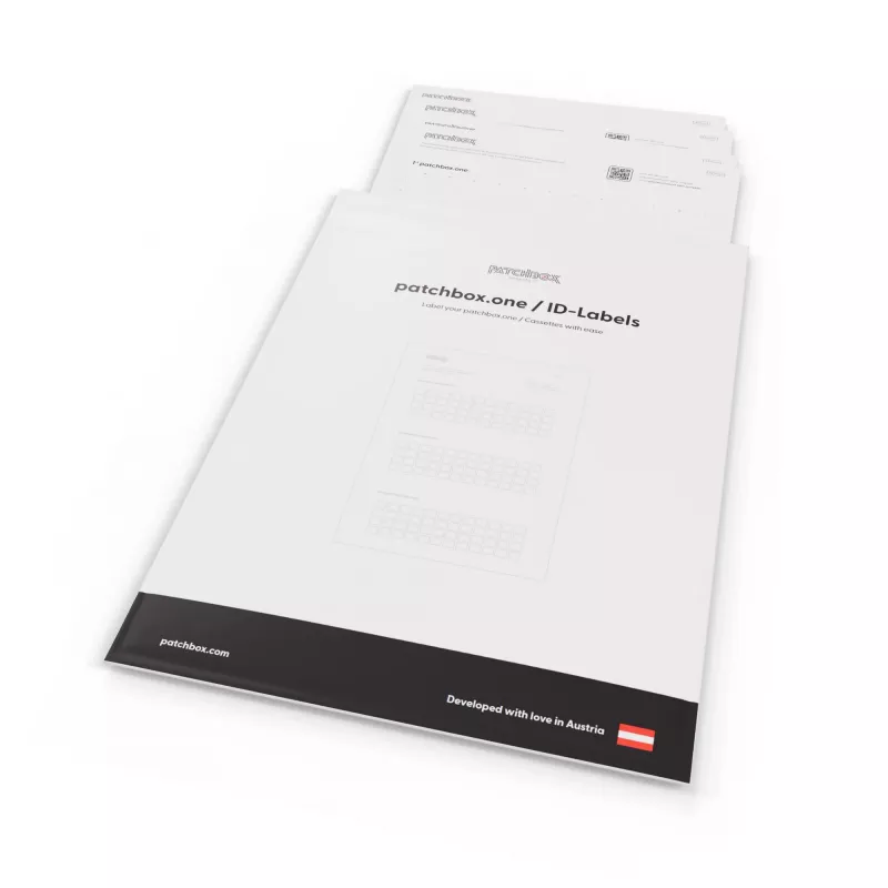 Patch-paneelin lisävaruste Patchbox PONEIDLABEL — paperitarrat patch-paneeleille (PONEIDLABEL)