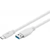 USB-kaapeli Goobay 67188 USB 3.2 Gen 1 1 m USB C USB A valkoinen