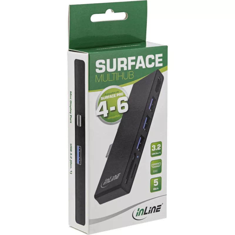 InLine Surface Pro 4/5/6 MultiHub USB-C-telakointisovitin