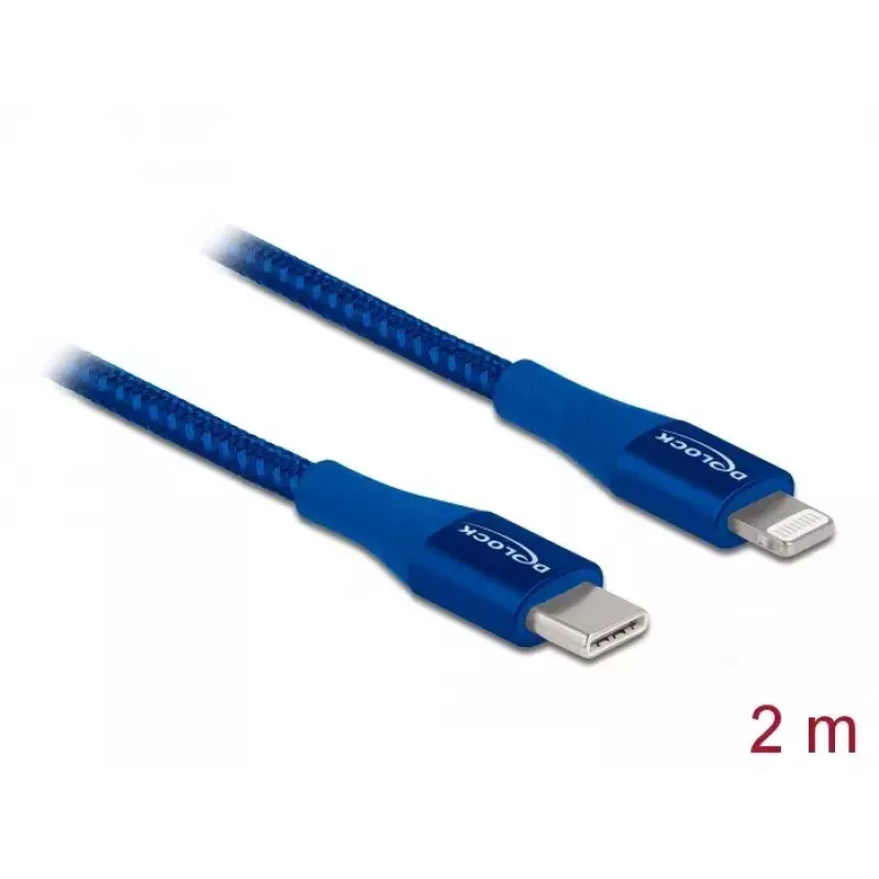 Tieto- ja latauskaapeli USB Type-C - Lightning DeLOCK 85417