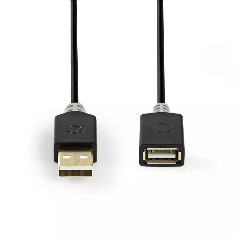 USB-kaapeli Nedis CCBW60010AT20 2 m USB 2.0 USB A antrasiitti