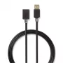 USB-kaapeli Nedis CCBW60010AT20 2 m USB 2.0 USB A antrasiitti