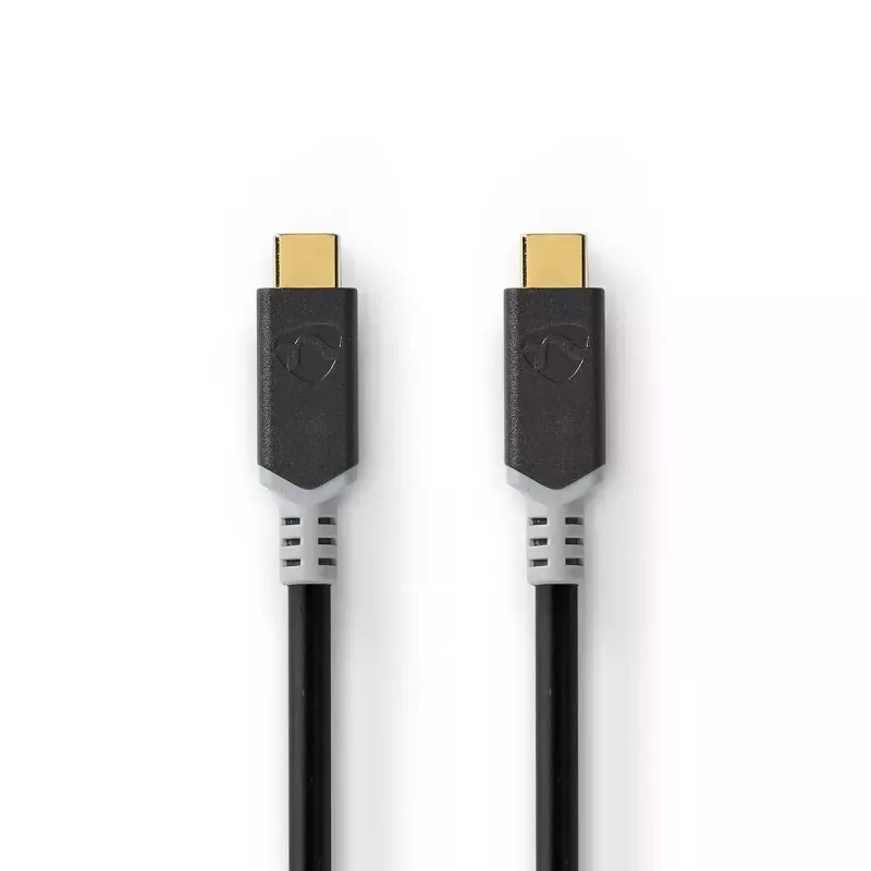 USB-kaapeli Nedis CCBW64020AT20 USB4 Gen 2x2 2 m USB C musta hopea