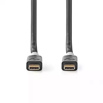 USB-kaapeli Nedis CCBW64020AT20 USB4 Gen 2x2 2 m USB C musta hopea