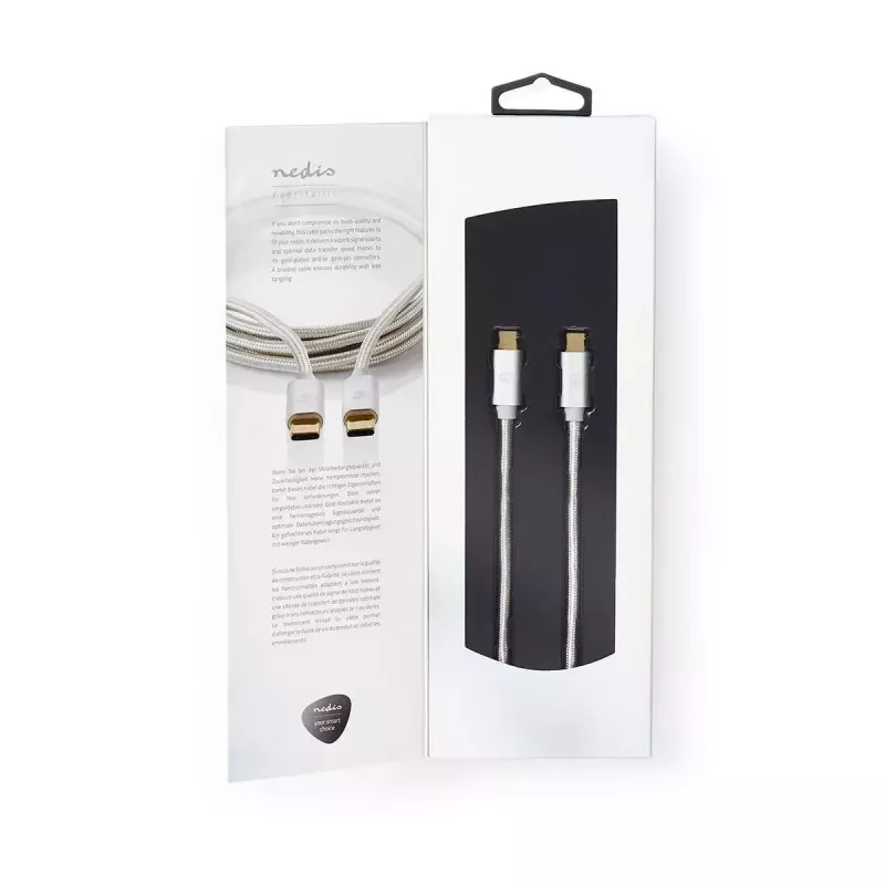 USB-kaapeli Nedis CCTB60700AL20 2 m USB-C alumiini USB 2.0