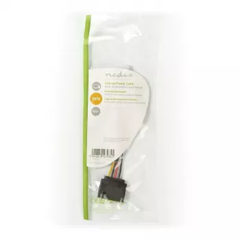 Nedis CCGP73520VA015 sisäinen virtakaapeli 0,15 m 2 x SATA 15-napainen Molex 4-napainen